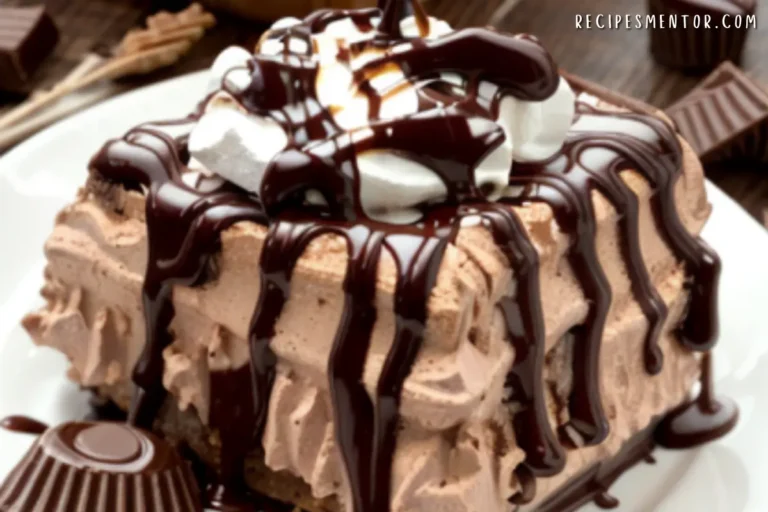 No Bake Reese’s Peanut Butter Lush