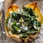 Spinach and Artichoke Dip Wonton Cups