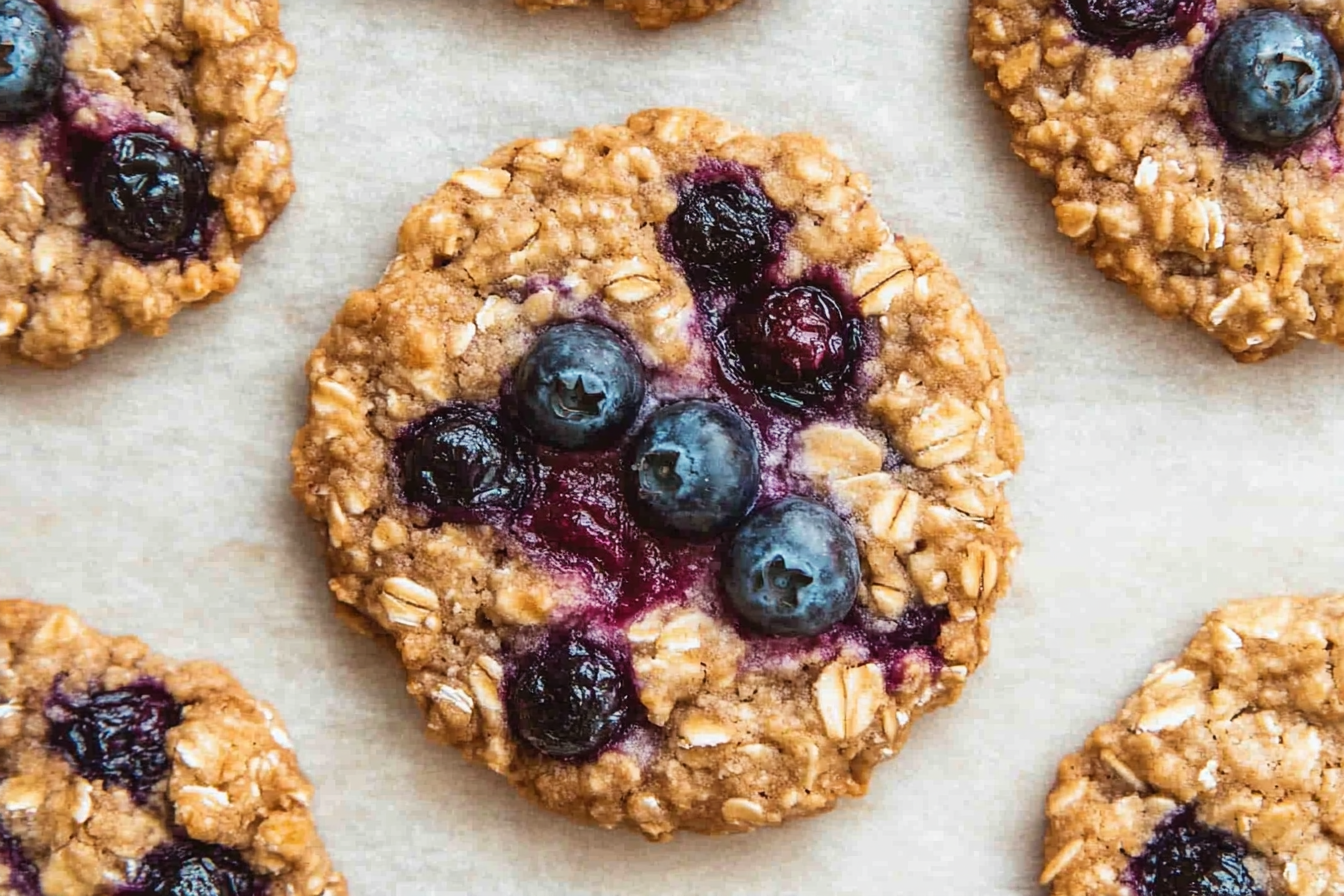 These simple 4-ingredient blueberry oatmeal cookies are healthy, delicious, and perfect for breakfast or a snack. They are naturally sweetened with bananas and packed with nutrients.