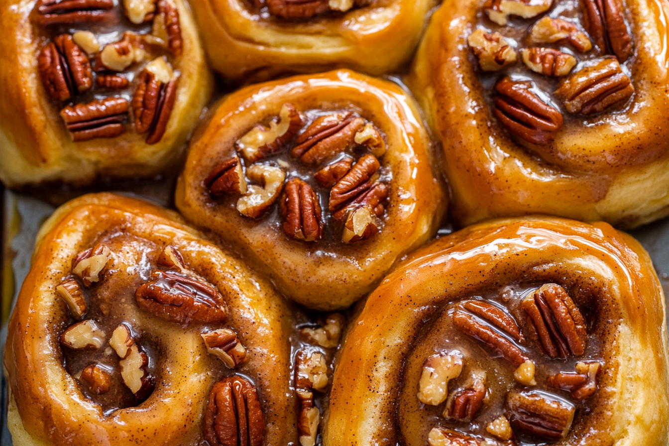 Indulge in the warm, gooey goodness of these Butter Pecan Cinnamon Buns, perfect for breakfast or dessert. A delightful blend of cinnamon, pecans, and rich butter makes them irresistible.
