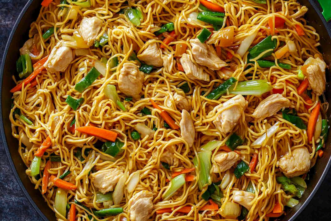 Chicken Chow Mein is a delightful stir-fried noodle dish that's quick to prepare and packed with flavor. Perfect for busy weeknights or as a crowd-pleaser at dinner parties.