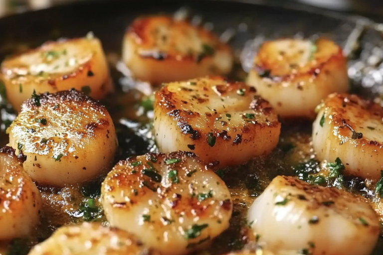 Elevate your dinner experience with this Easy Brown Butter Scallop Scampi, featuring perfectly seared scallops in a nutty brown butter sauce, combined with garlic, lemon, and fresh parsley.