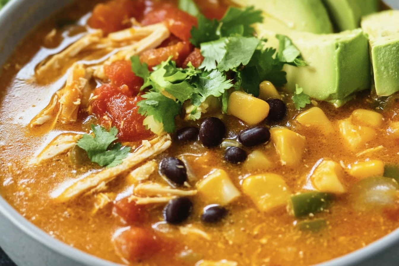 Warm up your evenings with this creamy and flavorful Chicken Taco Soup, perfect for a cozy night in. It's a delightful blend of spices and textures that's sure to please everyone!