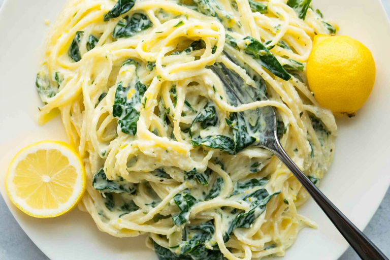This Easy Lemon Ricotta Pasta & Spinach recipe combines creamy ricotta with bright lemon flavors, making it a delightful, quick meal perfect for any night of the week.