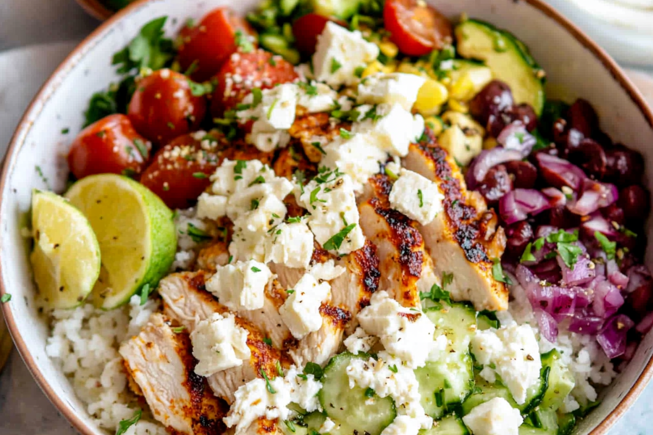 This Greek Chicken Bowl is a flavorful and nutritious meal that everyone will love.