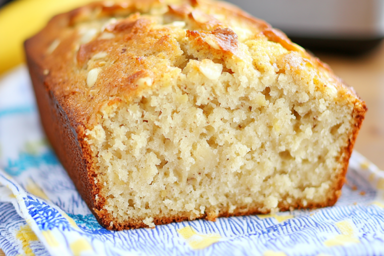 Indulge in the tropical goodness of Hawaiian Banana Bread, bursting with flavors of ripe bananas and crushed pineapple.