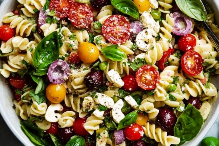 This Mediterranean Pasta Salad bursts with vibrant flavors, making it a perfect dish for summer gatherings or a quick lunch. It showcases fresh ingredients and a delightful homemade dressing.