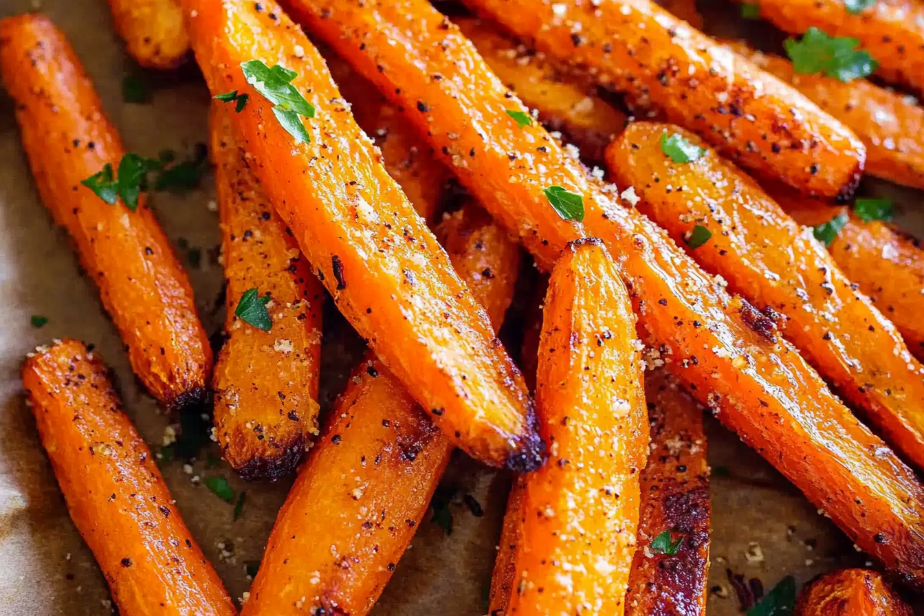 These Roasted Garlic Parmesan Carrots are a flavorful side dish that elevates any meal. Their buttery, cheesy goodness will have everyone asking for seconds.