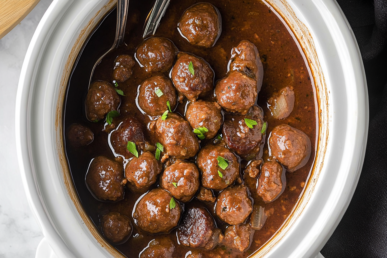 Experience the comfort of homemade Salisbury steak meatballs, tender and bursting with flavor, served in a rich gravy that will leave everyone asking for seconds.