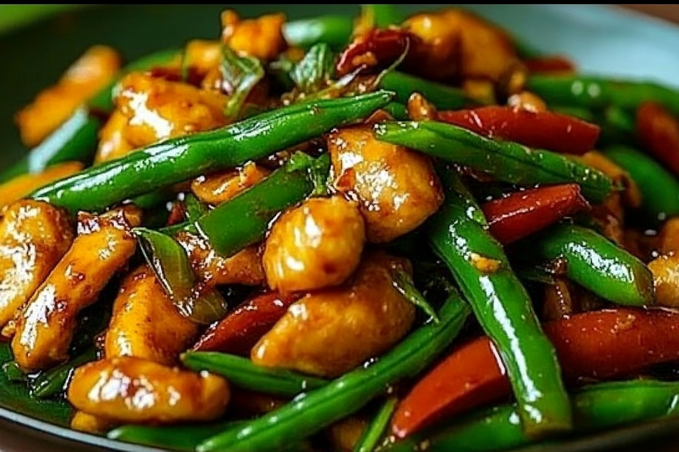 This Thai Chicken Stir Fry with Green Beans is a vibrant and flavorful dish, combining tender chicken, fresh vegetables, and a sweet chili sauce. Perfect for a quick weeknight dinner.
