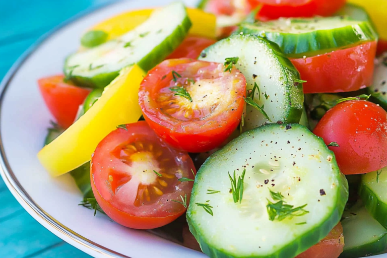 This refreshing Tomato Cucumber & Avocado Salad is the perfect way to capture the vibrant flavors of summer. It's light, nutritious, and easy to prepare, making it a fantastic addition to any meal.