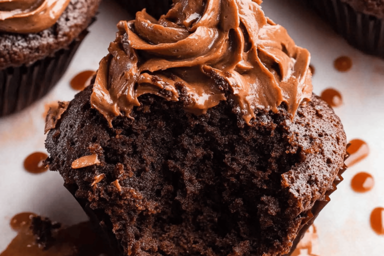 Indulge in these rich and fudgy brownie cupcakes topped with a luscious ganache frosting.