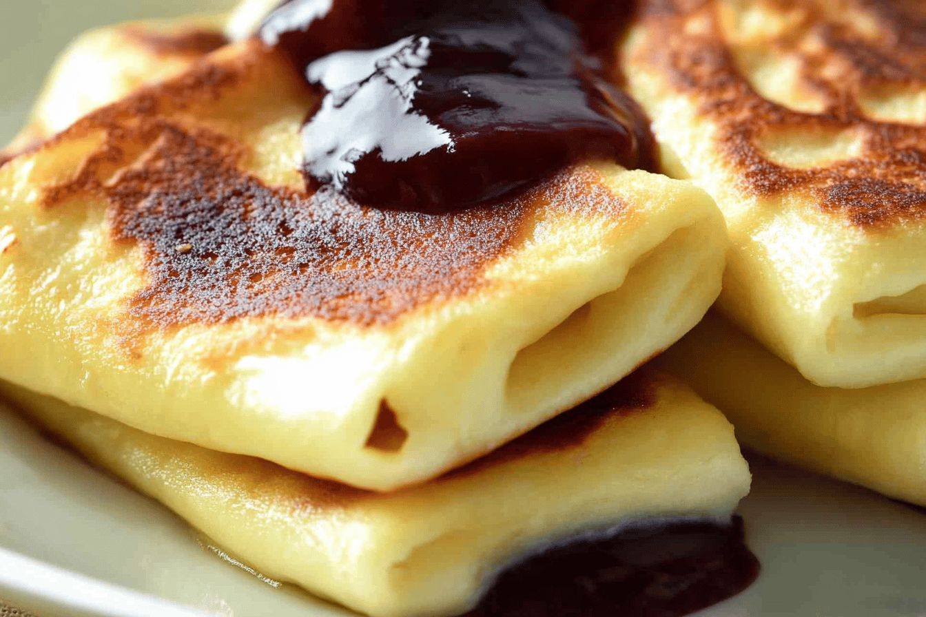 Delight in these cheesy blintzes, perfect for breakfast or dessert with a rich history of flavor.