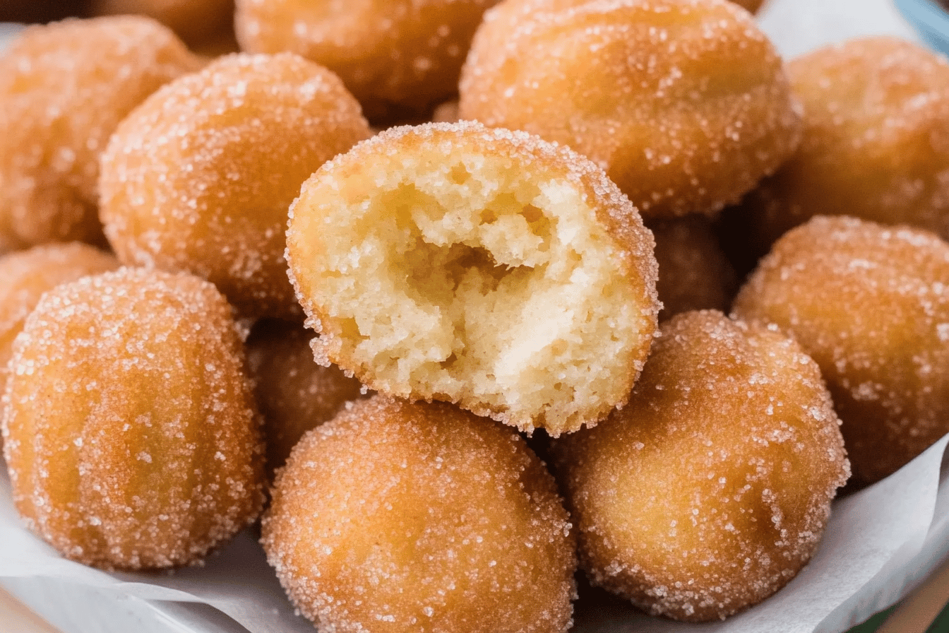 Delightful poppers perfect for dessert lovers, crispy on the outside and fluffy on the inside.