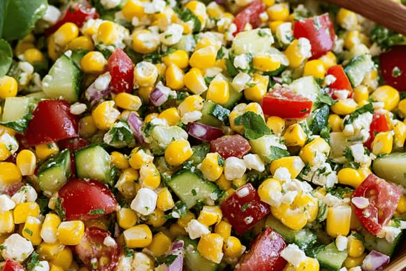 A refreshing corn salad that's perfect for summer gatherings or a light lunch.