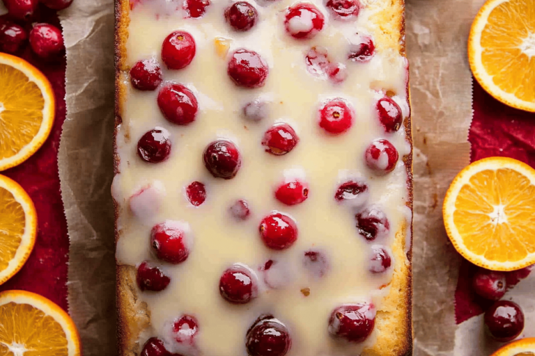 This Cranberry Orange Loaf is a perfect blend of tart and sweet for any breakfast table.