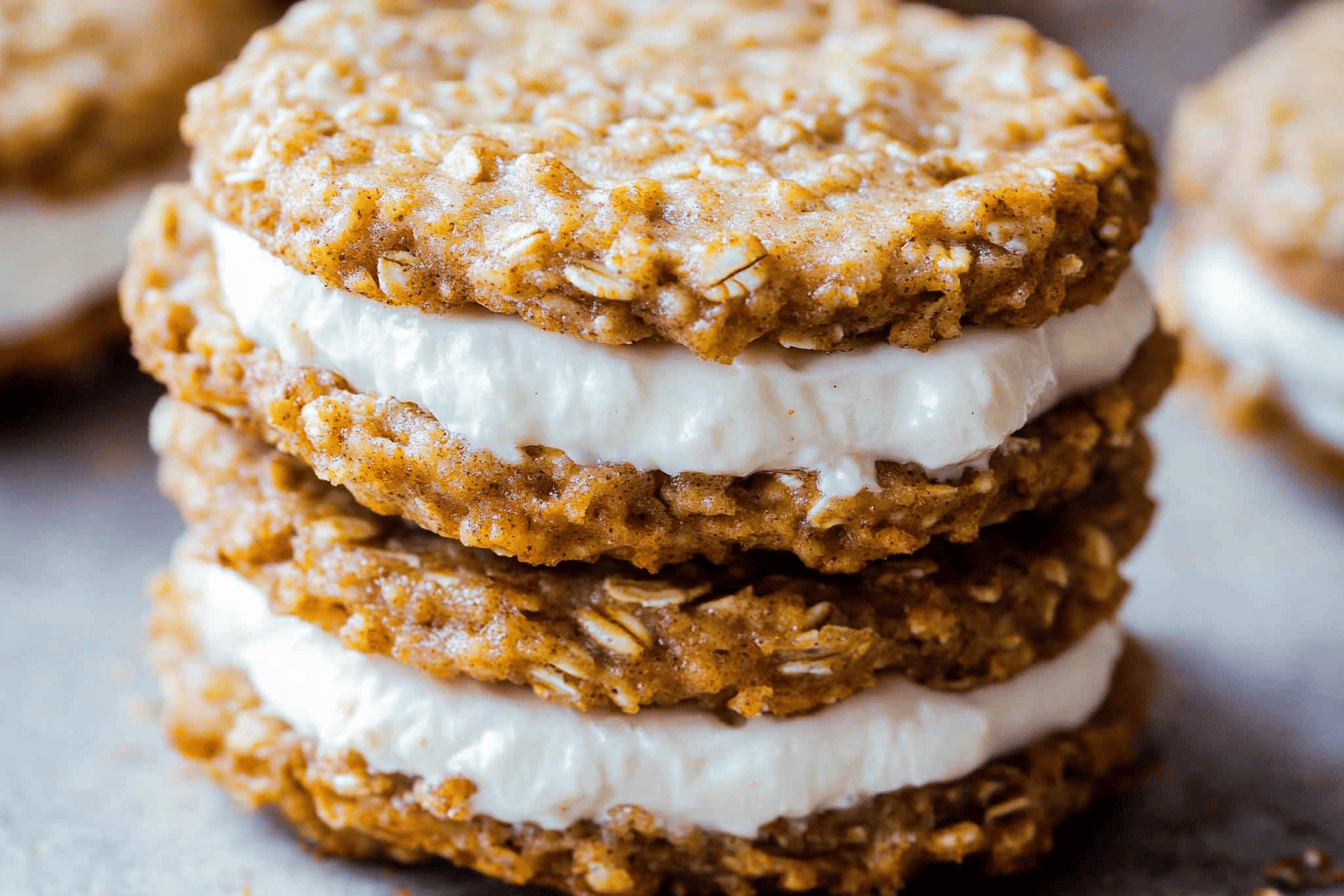 Indulge in these delightful homemade oatmeal cream pies that evoke nostalgic memories of childhood treats.