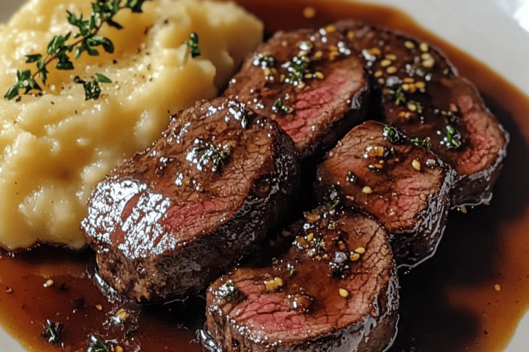 Savor the sweet and savory blend of maple and venison in this delightful tenderloin dish.