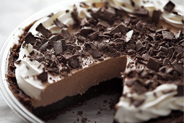 Indulge in a rich and creamy no-bake mud pie that's perfect for any occasion.