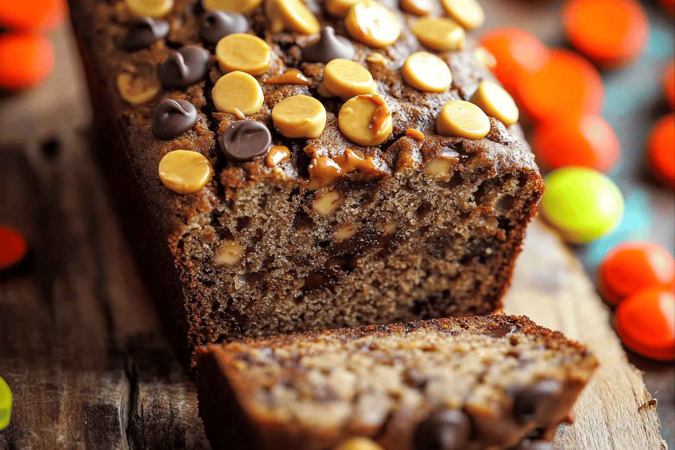 Indulge in this moist, flavorful banana bread that perfectly balances peanut butter and chocolate chip goodness.
