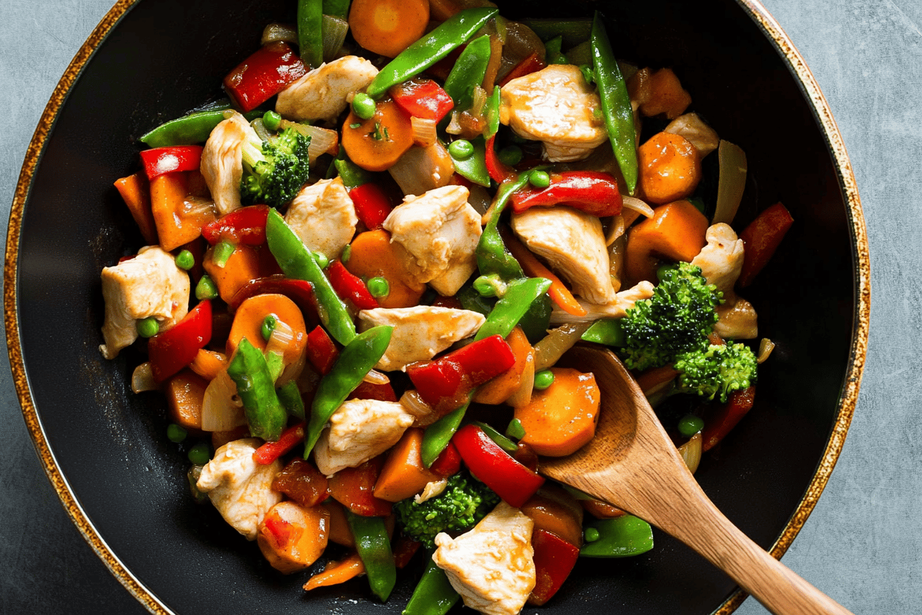 This Chicken & Vegetable Stir-Fry is a quick, healthy, and delicious way to enjoy a balanced meal.