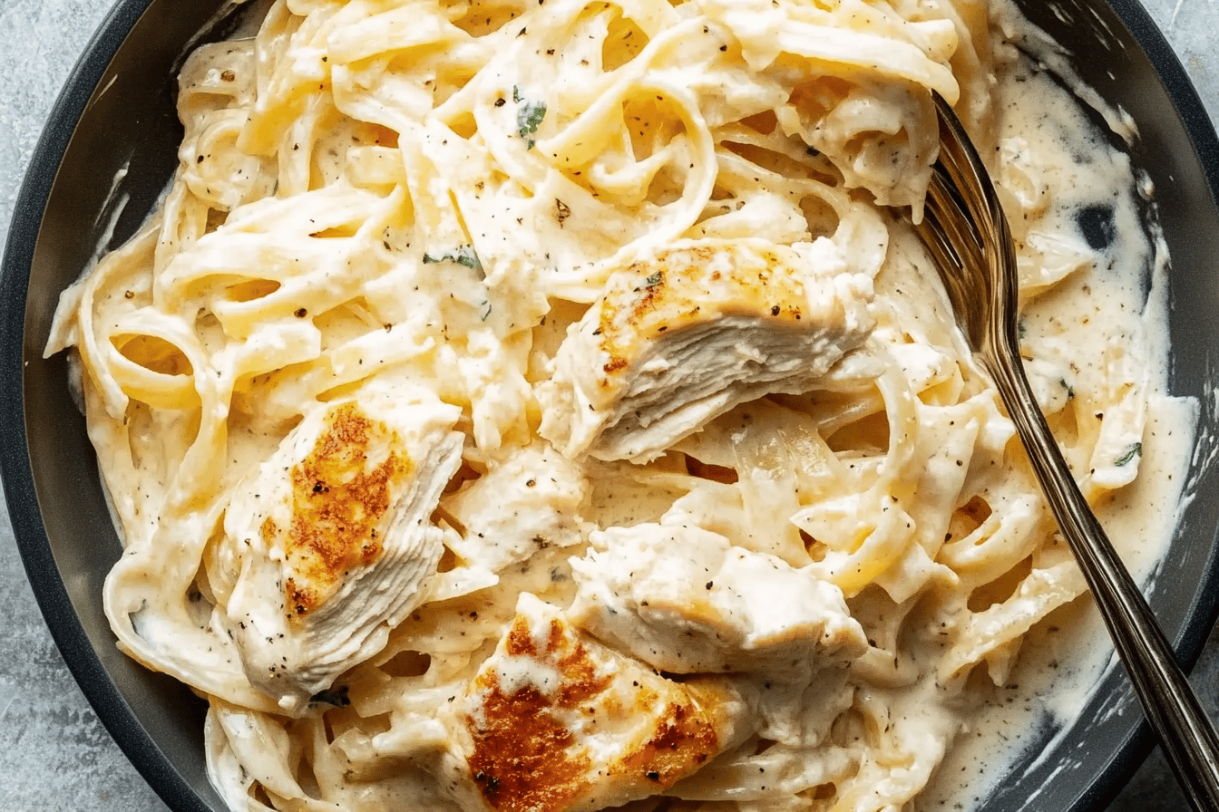 Indulge in the rich and creamy flavors of this Chicken Alfredo Pasta, perfect for any dinner occasion.