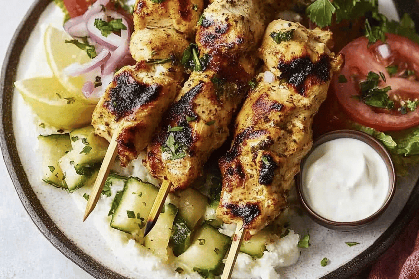 Experience the vibrant flavors of Greece with this delicious chicken souvlaki recipe that everyone will love.