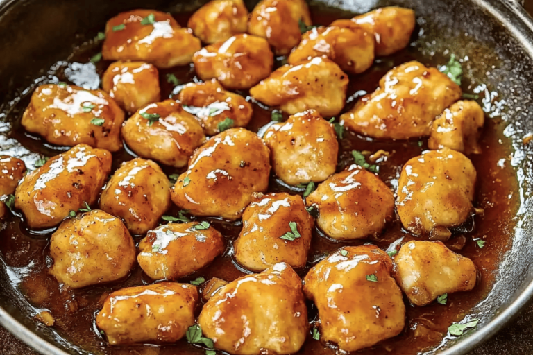 Indulge in the irresistible flavors of honey garlic chicken made with simple ingredients for a delightful meal.