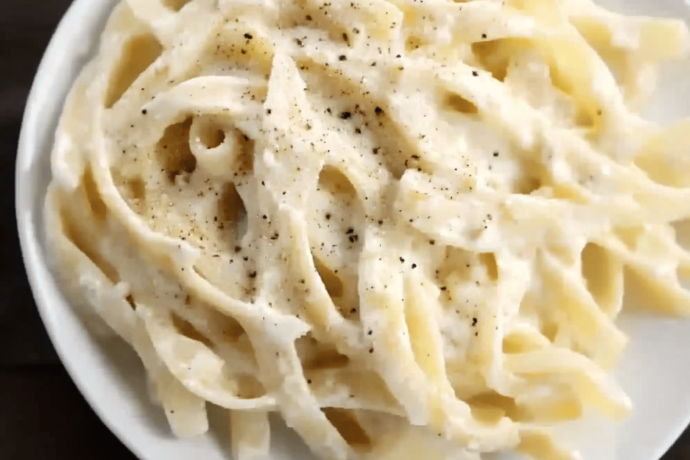 Four simple ingredients create a creamy, luscious Alfredo sauce that's perfect for any pasta dish.