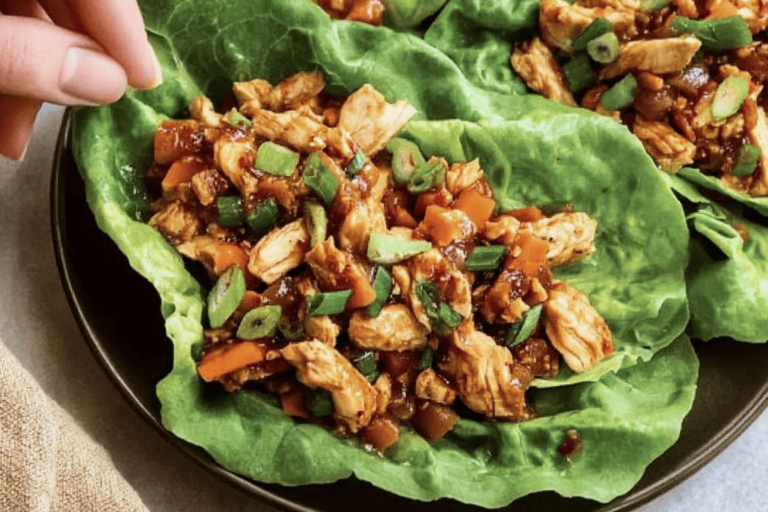 Delicious and light, these chicken lettuce wraps are perfect for a quick meal or snack.