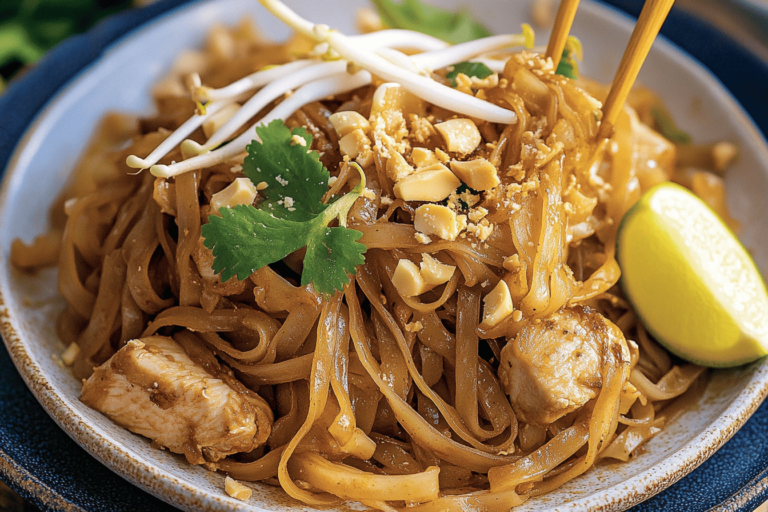 Delicious Chicken Pad Thai brings vibrant flavors and textures to your dinner table in just one dish.
