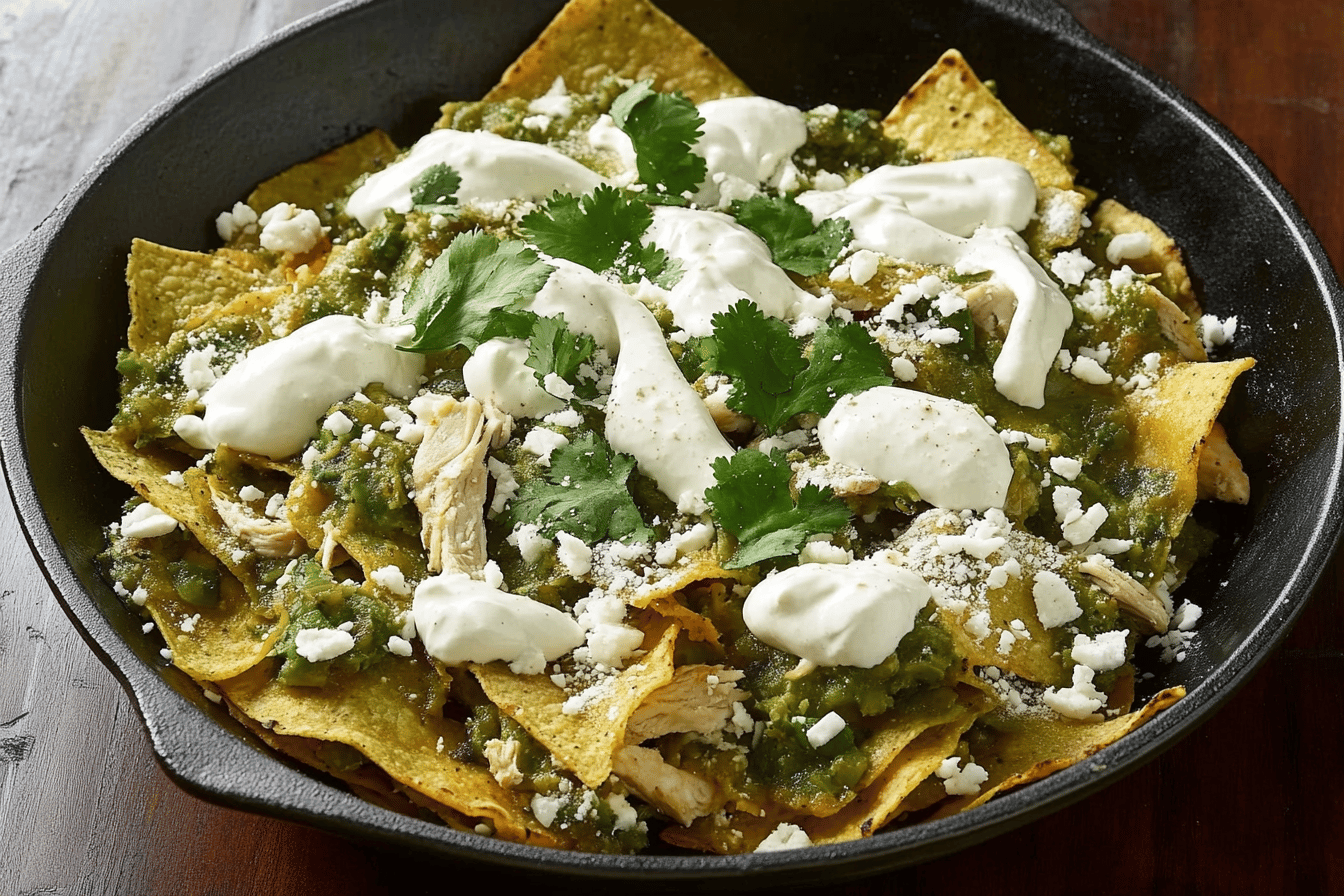 Discover a delightful twist on a classic breakfast with this flavorful Green Chicken Chilaquiles recipe.