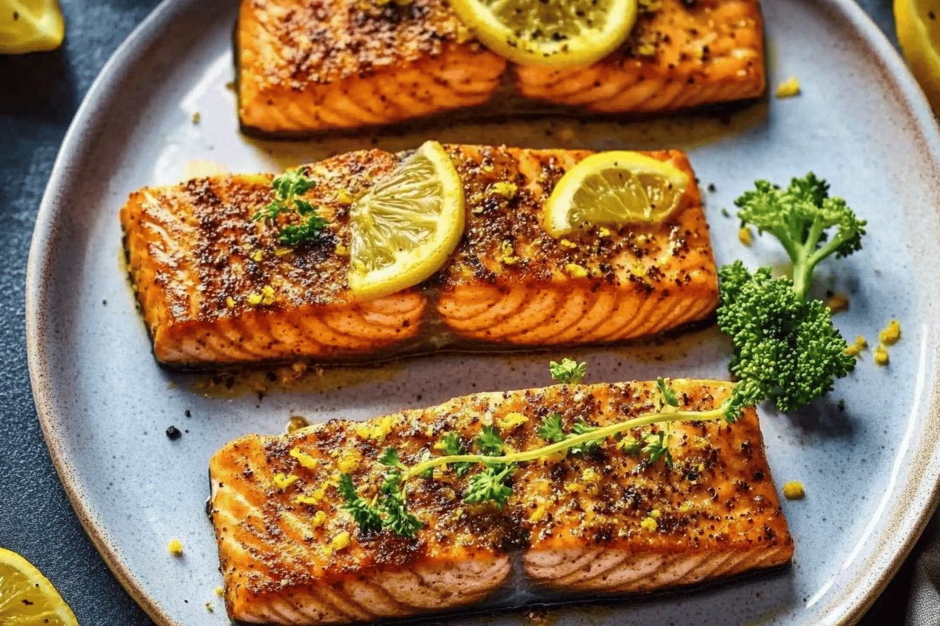 This zesty Lemon Pepper Salmon is a quick and healthy dinner option that bursts with flavor.