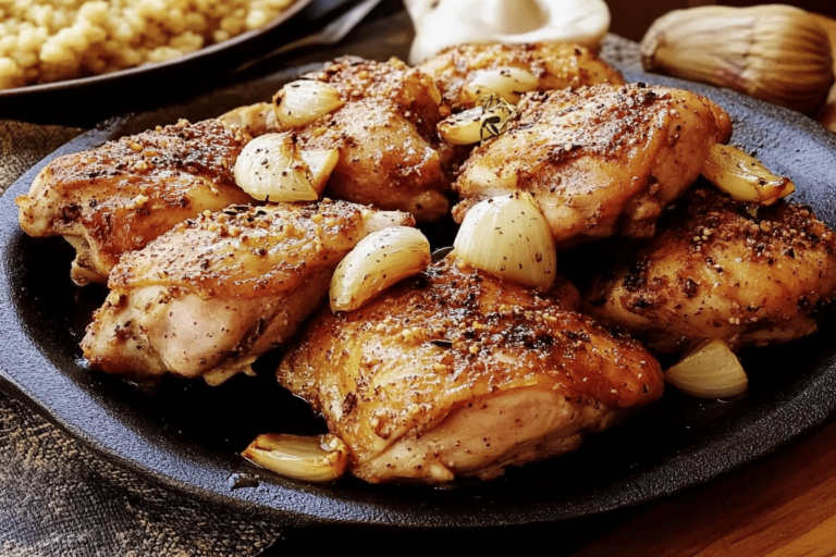 Experience a flavorful twist on dinner with this juicy roasted garlic chicken recipe that's sure to impress!