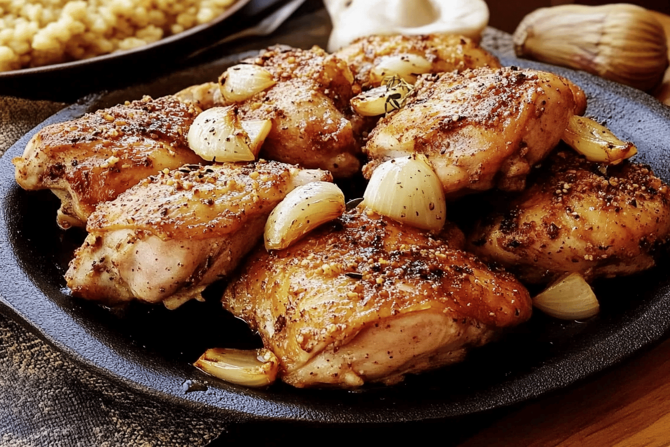 Experience a flavorful twist on dinner with this juicy roasted garlic chicken recipe that's sure to impress!