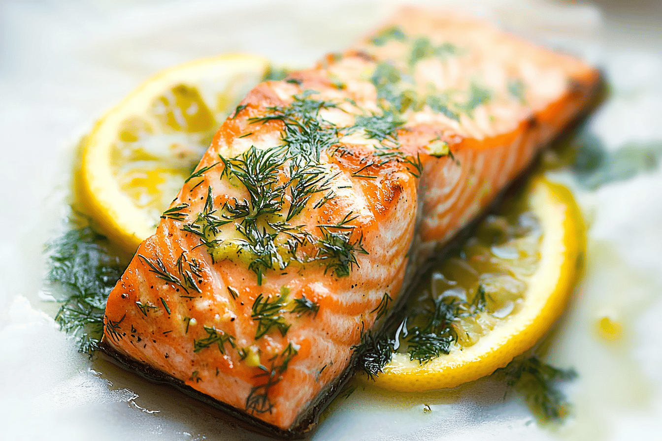 This Baked Salmon with Dill is not only flavorful but also super easy to make! 🐟✨