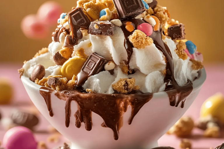 Dive into a candy-filled ice cream treat that's simply irresistible! 🍦🍫