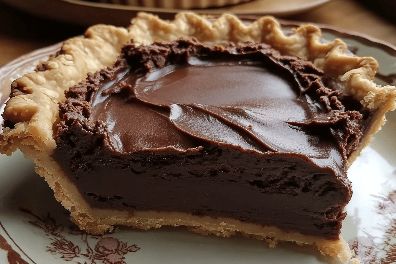 Indulge in this classic chocolate pie that's creamy and delightful! Perfect for any dessert lover! 🍫🥧