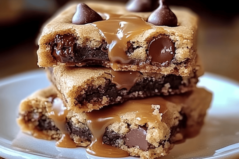 Indulge in these blissful cookies filled with gooey caramel and rich chocolate. Perfect for any craving! 🍪✨