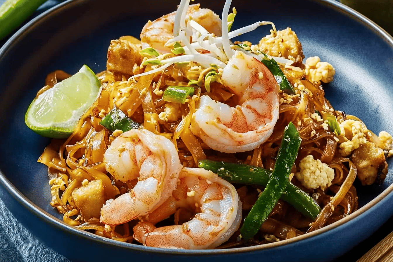 Experience the vibrant flavors of shrimp pad thai with this simple yet delicious recipe.