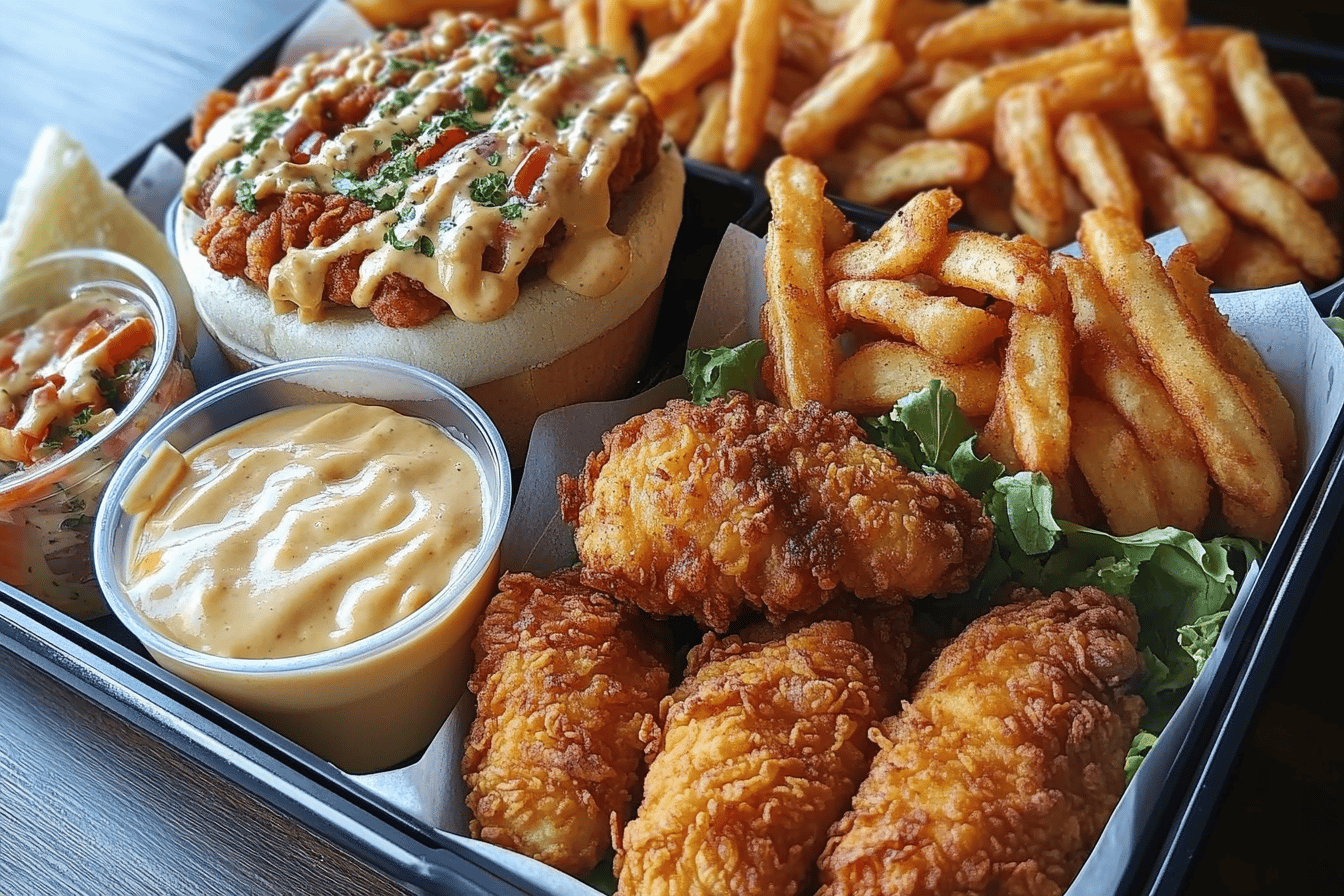 Indulge in the ultimate crispy chicken meal that will satisfy all your cravings.