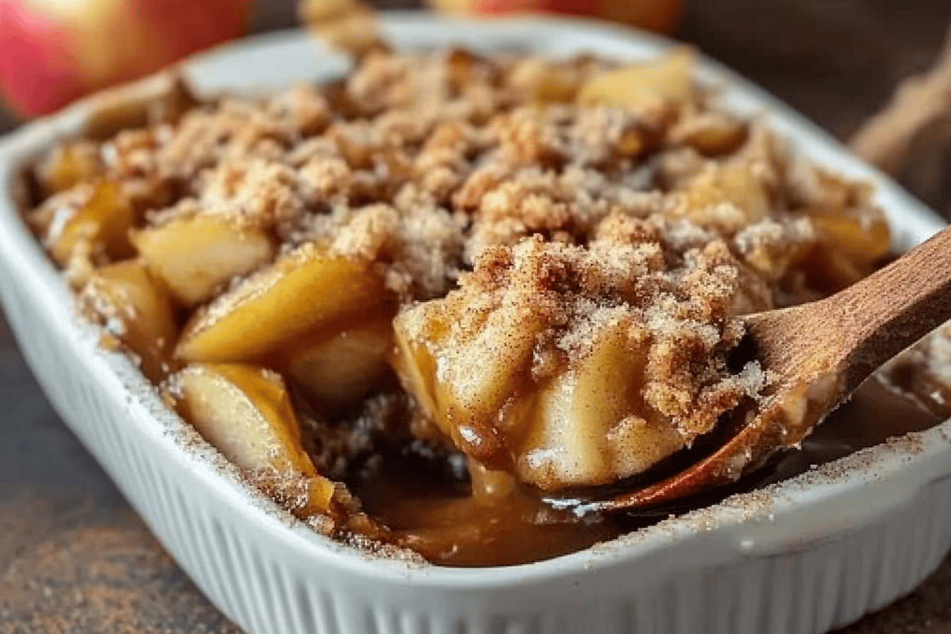 Indulge in the flavors of fall with this easy and delightful dessert! 🍏🍬🍂