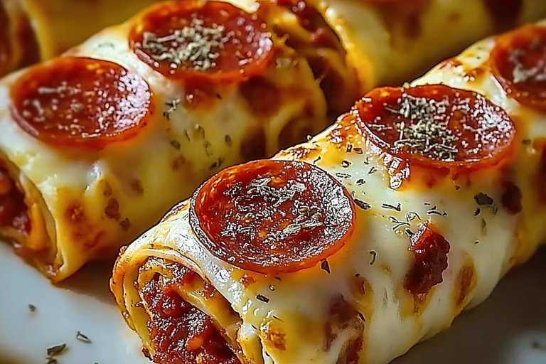 These Cheesy Pepperoni Pizza Roll-Ups are a perfect low-carb snack that everyone will love! 🍕🧀
