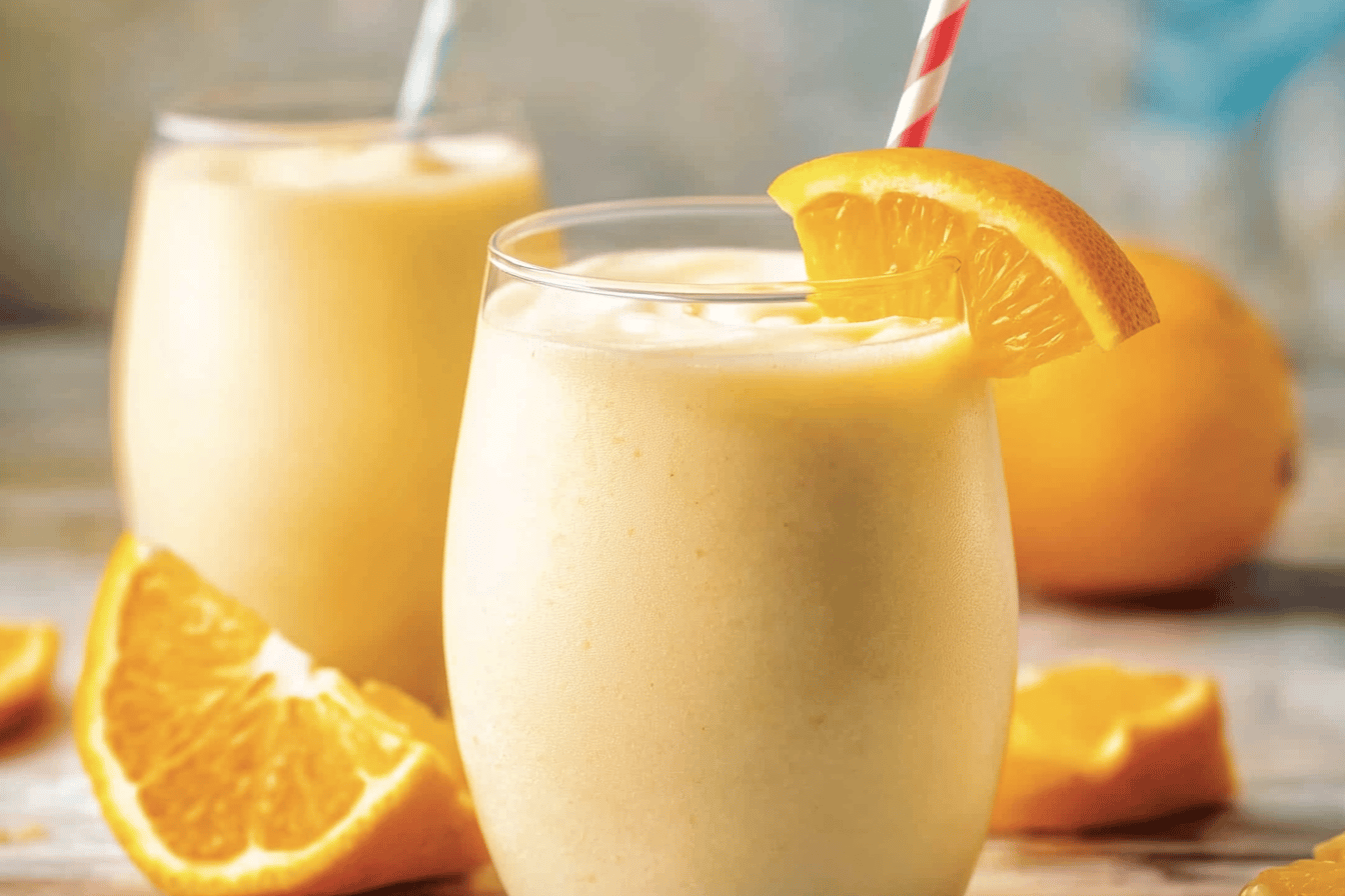 Refreshing and creamy, this Orange Julius will brighten your day! 🍊🥤