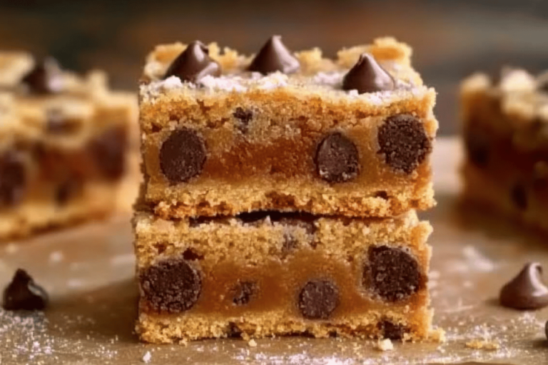 Indulge in these mouth-watering triple layer cookie bars. Perfect for any occasion! 🍪🍫🤤