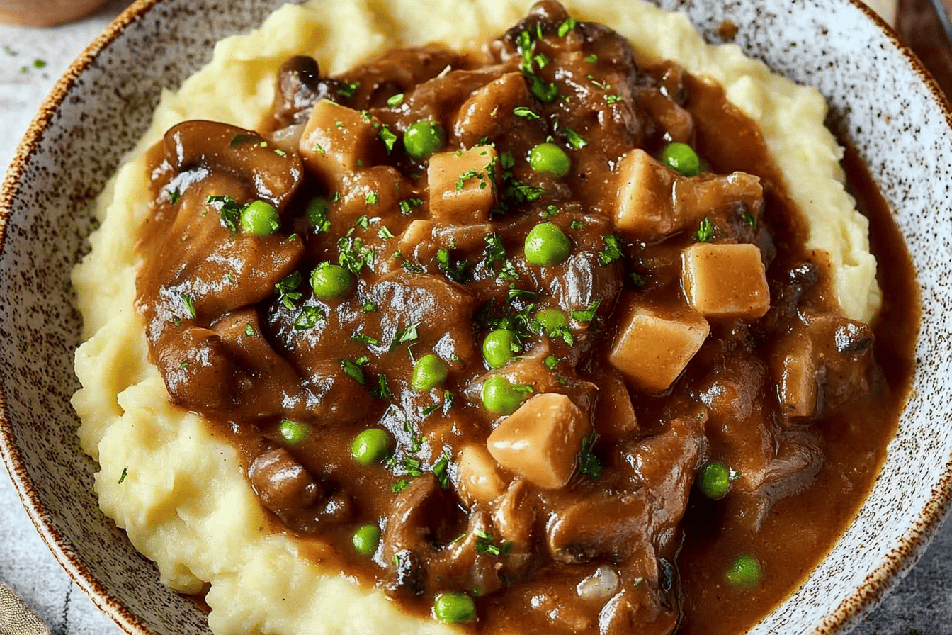 Warm up your dinner table with this hearty Vegan Mushroom Bourguignon! 🍄🥖