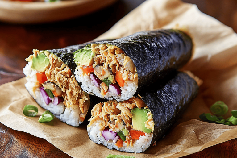 Satisfy your sushi cravings with this fun, portable twist on sushi rolls. 🌯🥢