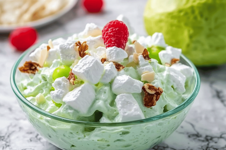 A sweet, creamy dessert salad that’s a nostalgic favorite for many families. 🍍🥥