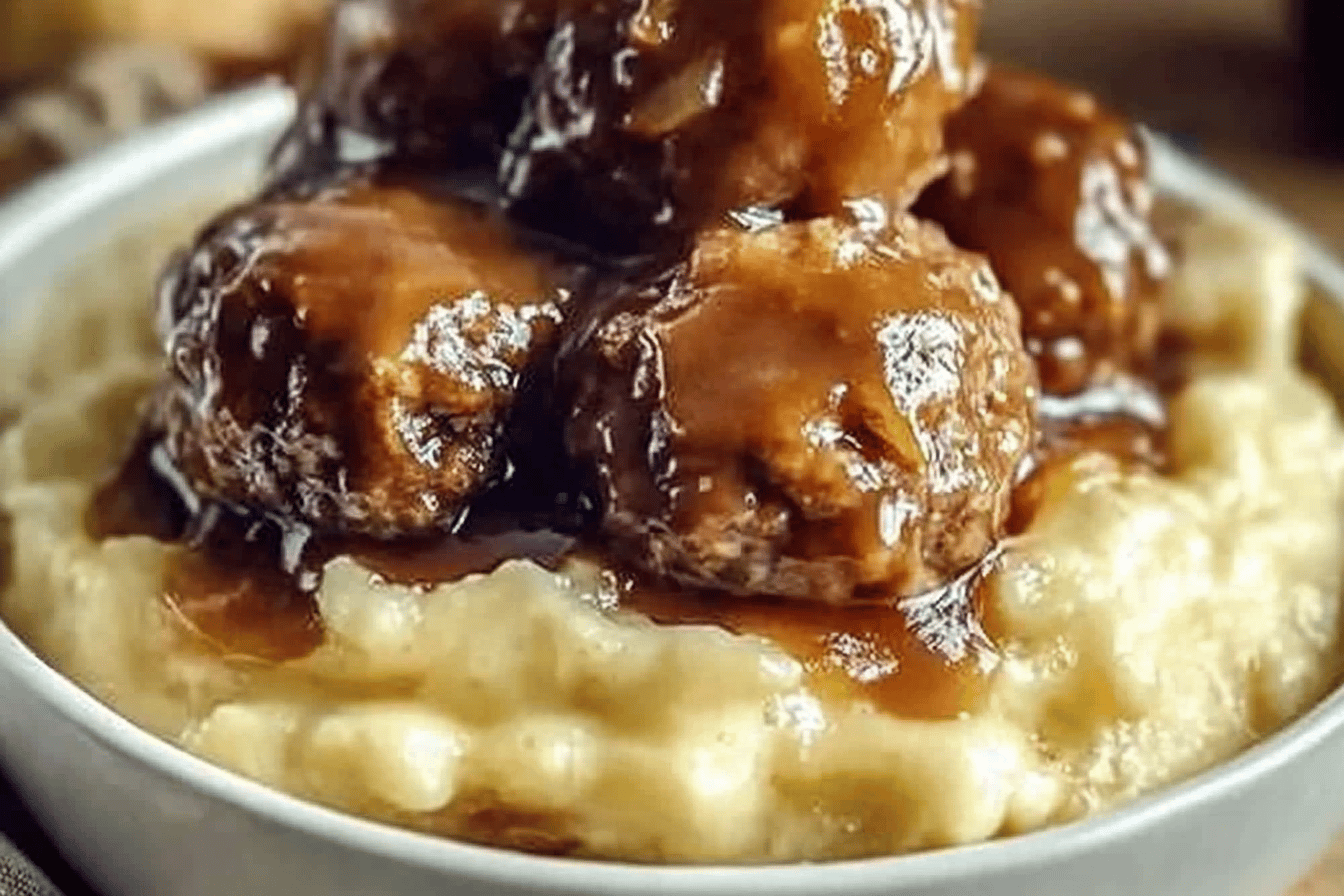 Crock Pot French Onion Meatballs