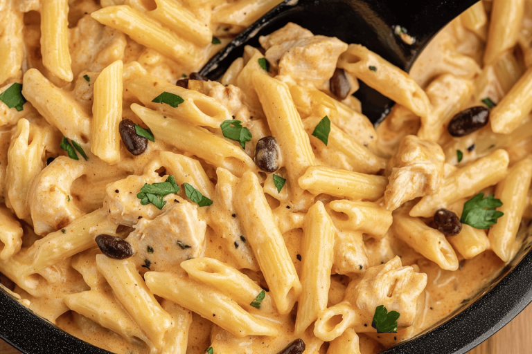 This Southwest Chicken Penne Alfredo is a flavorful twist on traditional pasta, perfect for any dinner table! 🌶️🍝